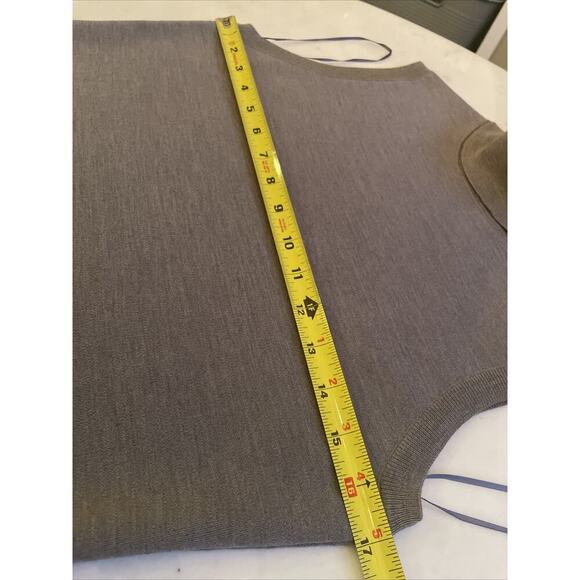 Ralph Lauren Purple Label Merino Wool Sleeveless Turtleneck Midi Dress M Gray - Picture 7 of 8